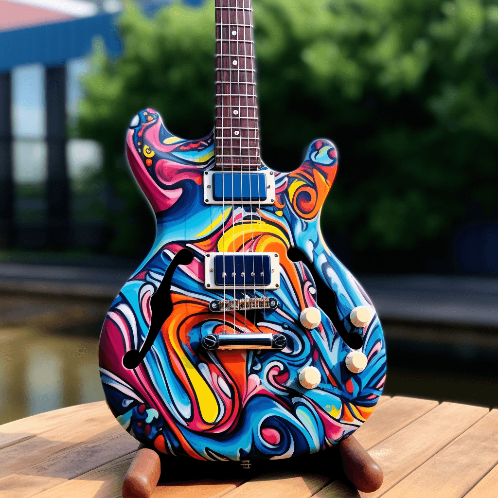 Dip Dyed Guitar